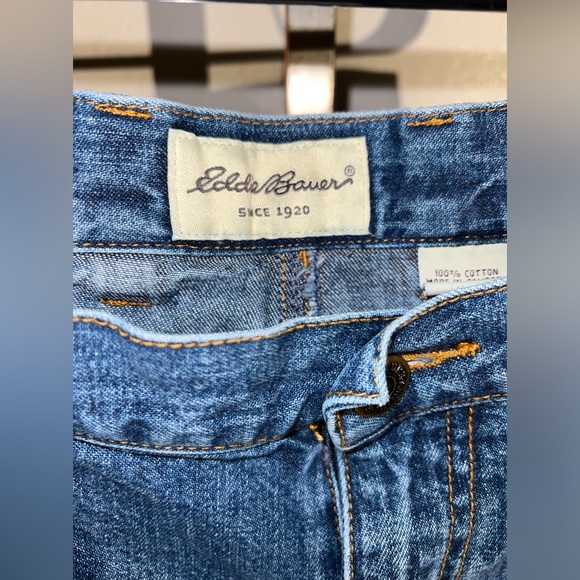 Vintage 90s Eddie Bauer High Waisted Mom Jeans Size 14  Medium Wash Denim [J-49] - Picture 5 of 6